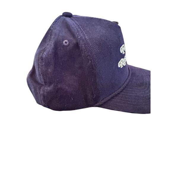 New Field Grade Navy Blue Corduroy Baseball Hat - "F*ck off Respectfully" - Picture 4 of 7